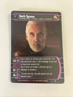 STAR WARS TCG PROMO CARD 6 Darth Tyranus FOIL - Image 1