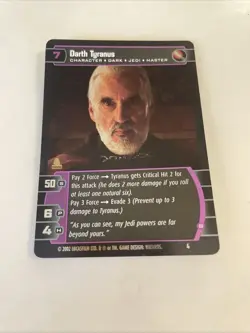 STAR WARS TCG PROMO CARD 6 Darth Tyranus FOIL - Image 2