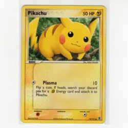 Pokemon TCG Pikachu 74/112 EX FireRed/LeafGreen Regular Common Card EN-DMG 2004 - Image 1