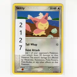 Pokemon TCG Skitty 41/100 EX Crystal Guardians Regular Common Card EN-LP 2006 - Image 3