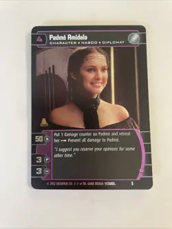 Star Wars TCG Padme Amidala Foil Promo Card #5 2002 Lucasfilm - Image 1