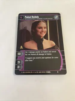 Star Wars TCG Padme Amidala Foil Promo Card #5 2002 Lucasfilm - Image 2