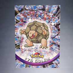 1998 VINTAGE TOPPS POKEMON #75 GOLEM ROCK TV ANIMATION EDITION TRADING CARD TC - Image 1