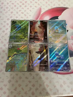 Pokemon 151 AR Set Charmander Charmeleon Squirtle Wartortle Bulbasaur Ivysaur NM - Image 1