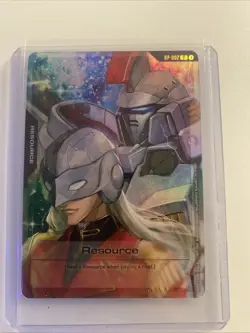 Gundam TCG Resource Card Zechs Merquise RP-002 Foil English SDCC 2025 Promo - Image 1