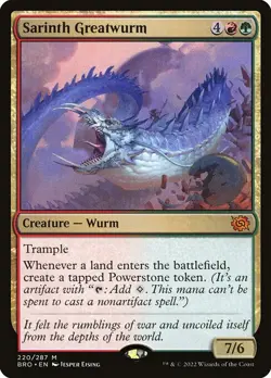 NM Sarinth Greatwurm, MTG, The Brothers' War, Magic the Gathering, 220 - Image 1