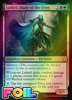 x1 Lathril, Blade of the Elves FDN Foundations MTG 242 FOIL RARE M/NM - Image 1