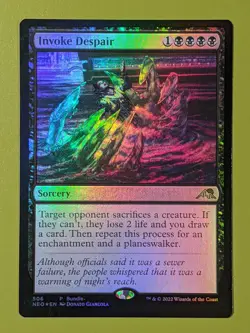 FOIL Invoke Despair x1 Kamigawa: Neon Dynasty B UNDLE PROMO 1x MTG - Image 1