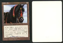 ***FBB Japanese Ebony Horse Artist Proof Signed** MTG 4th Edition Dameon Willich - Image 1