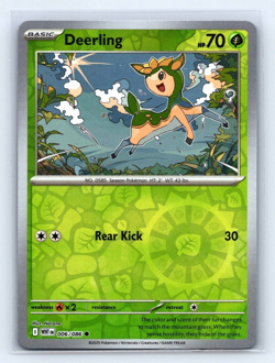 Pokemon TCG Black Bolt & White Flare Deerling Reverse Holo Card #006/086 - Image 1