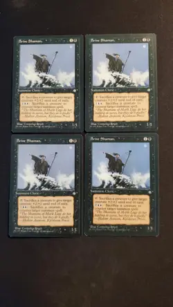 MTG Magic **BRINE SHAMAN (x4)** Ice Age, Playset, English, Lightly Played - Image 1