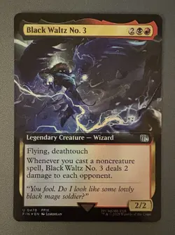 Black Waltz No. 3 Extended Art Foil Final Fantasy MTG U 0478 - Image 1