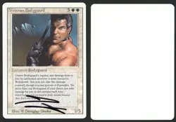 ***Veteran Bodyguard Artist Proof Signed** MTG Revised Douglas Shuler Kid Icarus - Image 1