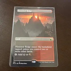 Haunted Ridge -Rare Borderless Full Art LP Midnight Hunt 2021 MID 282/277 MTG - Image 1