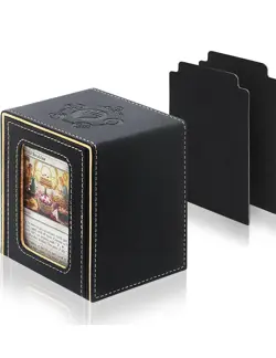 Deck Box for MTG Commander Deck, Fits 100+ Cards, Magnetic Card Box Organizer wi - Image 1