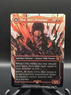 Clive, Ifrit's Dominant / Warden Borderless Foil 0318 MTG Final Fantasy Card - Image 3
