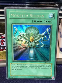 Monster Reborn LOB FADED NM/VLP Misprint Yugioh Card Legend Of Blue Eyes - Image 1