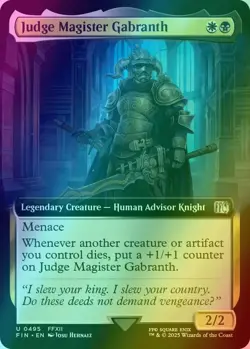 Judge Magister Gabranth (Extended Art) FOIL MTG Final Fantasy NM - Image 2