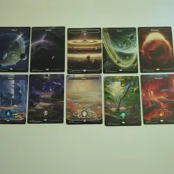 Unfinity Land Set 10 Orbital Planetary NM-M Borderless Full Art Space UNF Planet - Image 1