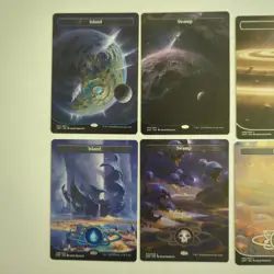 Unfinity Land Set 10 Orbital Planetary NM-M Borderless Full Art Space UNF Planet - Image 2
