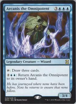 Arcanis the Omnipotent NM #39 Eternal Masters MTG - Image 1