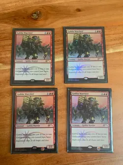 x1 MTG Goblin Warchief (2016) FNM PROMO FOIL Magic the Gathering MtG LP - Image 1
