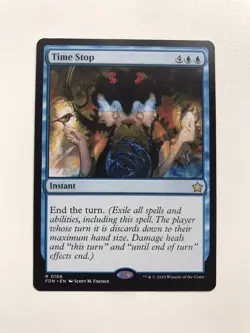 Time Stop MTG Magic the Gathering Card NM Near Mint FDN - Image 1