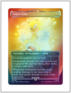 1x Super State, Foil, Secret Lair Sonic the Hedgehog, MTG NM - Image 1