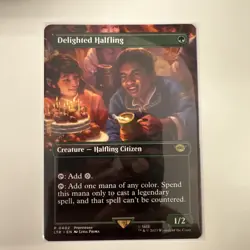 MTG - Delighted Halfling (Borderless) - Universes Beyond: LotR - NM - Non-Foil - Image 1