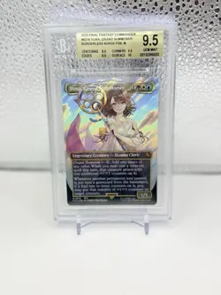 Yuna, Grand Summoner Borderless Surge Foil Final Fantasy Commander 216 BGS 9.5 - Image 1