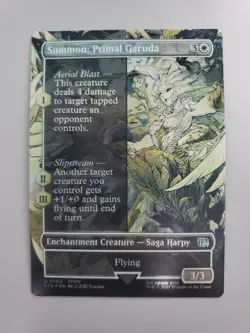 MTG Summon: Primal Garuda Final Fantasy Foil Borderless Uncommon - Image 1