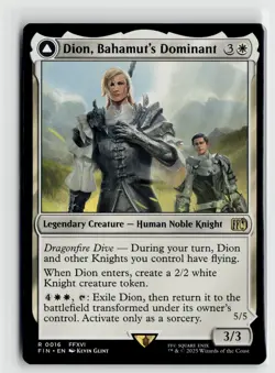 MTG Final Fantasy Dion, Bahamut's Dominant / Bahamut, Warden Of Light x1 NM Rare - Image 1