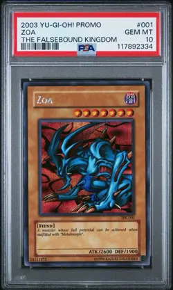 2003 Yu-Gi-Oh! Zoa The Falsebound Kingdom TFK Limited Edition Secret Rare PSA 10 - Image 1