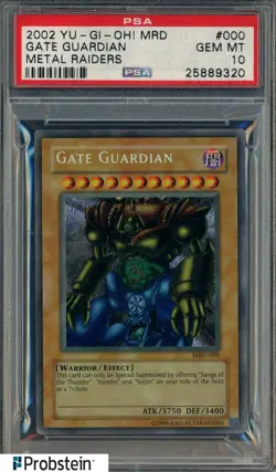 2002 Yu-Gi-Oh! MRD #000 Gate Guardian Metal Raiders PSA 10 GEM MINT - Image 1