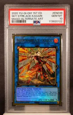 0122 Sky Striker Ace Kagari 2020 Yu Gi Oh 1st Edition Mago Alternate Art PSA 10 - Image 1