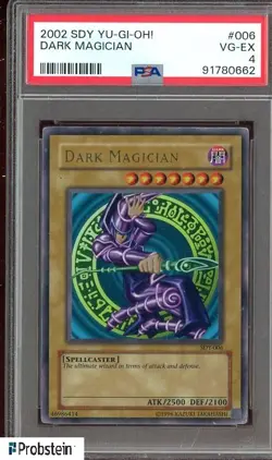 2002 SDY Yu-Gi-Oh! #006 Dark Magician PSA 4 VG-EX - Image 1