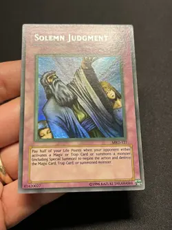 Yugioh Solemn Judgement MRD-127 Unlimited MISPRINT FADED MINT - Image 2