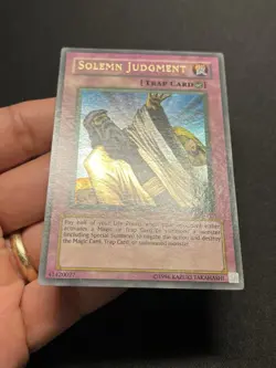 Yugioh Solemn Judgement MRD-127 Unlimited MISPRINT FADED MINT - Image 3