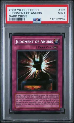 2003 Yu-Gi-Oh! Judgment Of Anubis Dark Crisis DCR Unlimited Secret Rare PSA 9 - Image 1