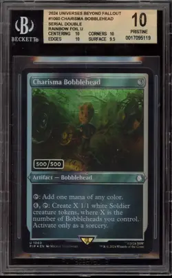MTG Fallout Serialized Charisma Bobblehead 500/500 BGS 10 Pristine - Image 1