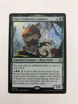 Loot Exuberant Explorer MTG Magic the Gathering Card NM Near Mint FDN - Image 1