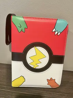 400 Card Binder 4 Pocket Trading Card Album Folder Pokemon TCG Pikachu Pokeball - Image 1