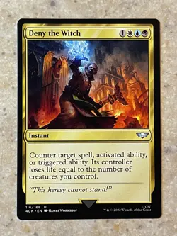 MTG NM Deny the Witch [Warhammer 40K] - Image 1