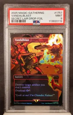 113820119 Vanderblast 2025 Magic The Gathering 1757 Secret Lair Drop Foil PSA 9 - Image 1