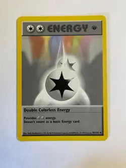 Double Colorless Energy 96/102 NM- Pokemon 1st Edition shadowless - Image 1