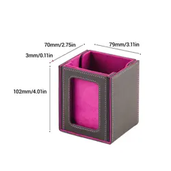 Leather Trading Deck Box Fits 100+ Double-Sleeved Cards W/ MTG Commander Display - Image 5