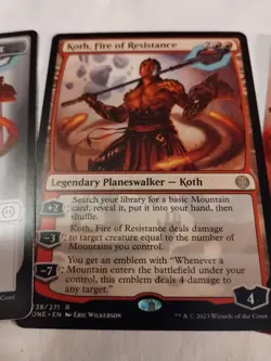 x1 Koth, Fire of Resistance + Token and Art Card ONE MTG 138/271 RARE M/NM 1x - Image 2