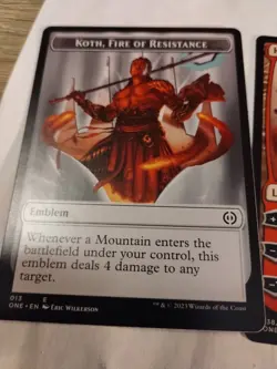 x1 Koth, Fire of Resistance + Token and Art Card ONE MTG 138/271 RARE M/NM 1x - Image 3