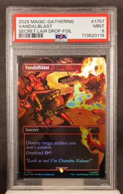 113820118 Vanderblast 2025 Magic The Gathering 1757 Secret Lair Drop Foil PSA 9 - Image 1