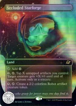 MTG Secluded Starforge (Borderless) (316) | NM Foil | Edge of Eternities (EOE) - Image 1